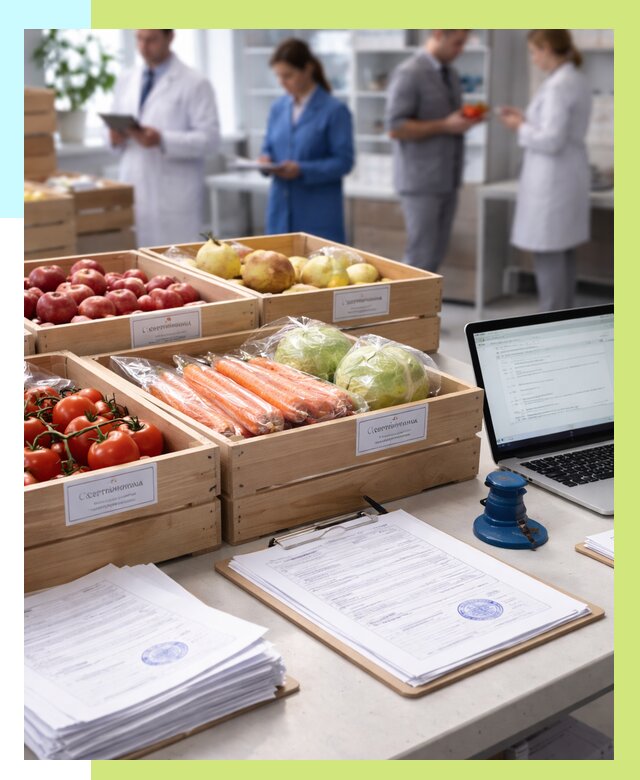 Сертификация овощей и фруктов в Туле от 8644 р. | Алешин-Тул