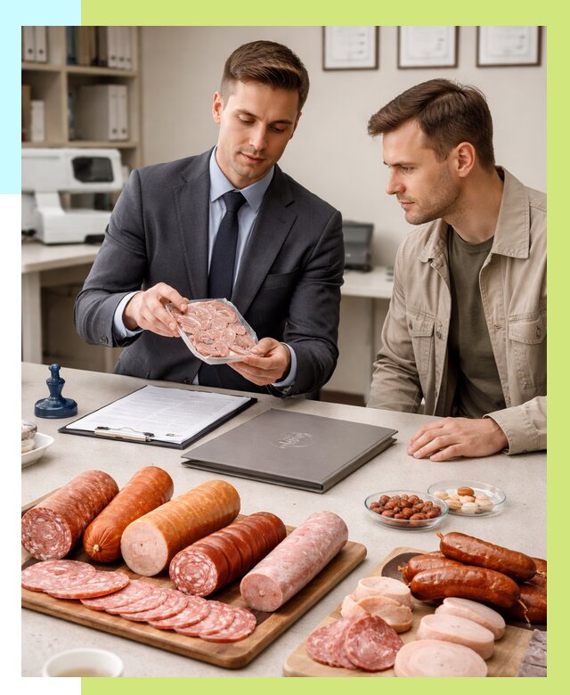 Сертификация колбасных изделий в Туле от 7627 р. | Алешин-Тул