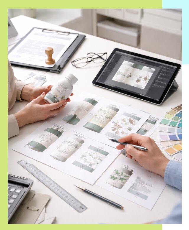 Профессиональная разработка дизайна и текста этикетки продукции в Туле