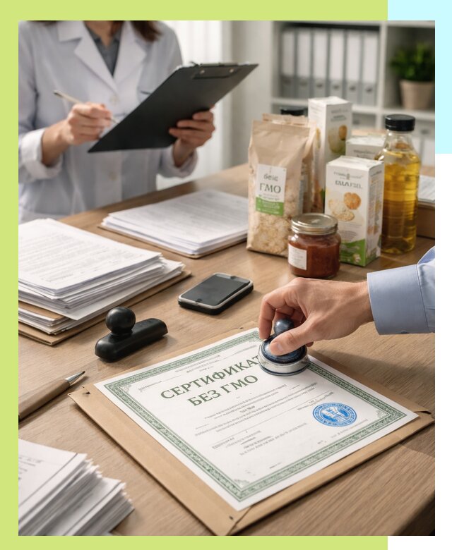 Получение сертификата Без ГМО для продукции в Туле